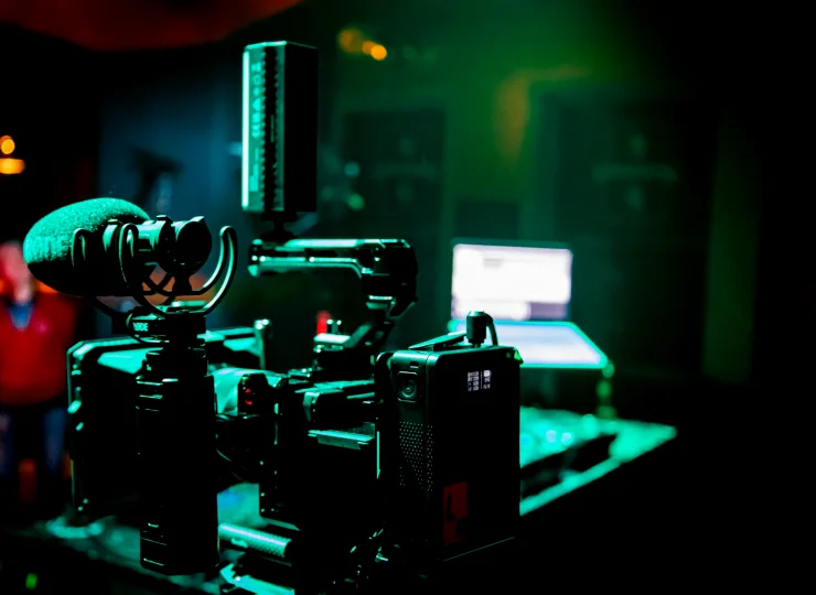 Camera positions on a studio floor